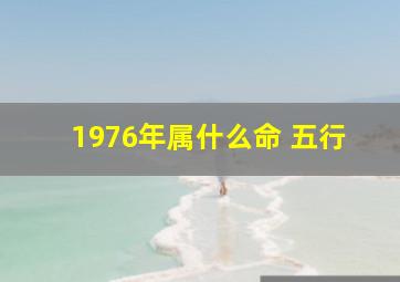 1976年属什么命 五行